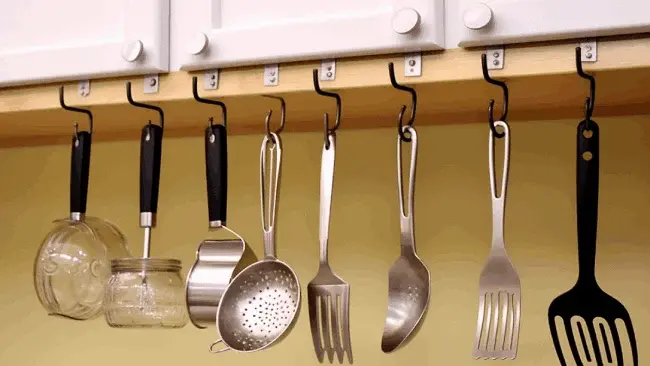 Aosome Under-Cabinet Utensil Hangers: Carousel-Style Convenience