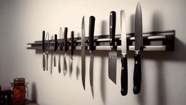 Wall-Mounted Magnetic Knife Strips: Safe and Space-Saving