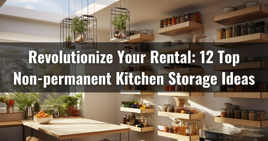 Revolutionize Your Rental: 12 Top Non-permanent Kitchen Storage Ideas