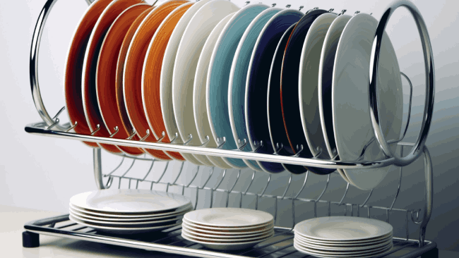 Unique Pop-Up Plate Rack for Fine Dishware